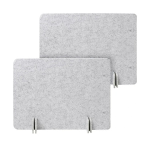 Desk Privacy Panel Set, Desk Partition Cubicle Wall Freestanding Noise-Reduction Panels Room Divider, Soundproof Partition with Support Feet for Office or Home Use (Light Grey, 40 * 60 cm)