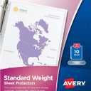 Avery Clear Standard Weight Sheet Protectors, Top Load, 10 Document Protectors (75540)