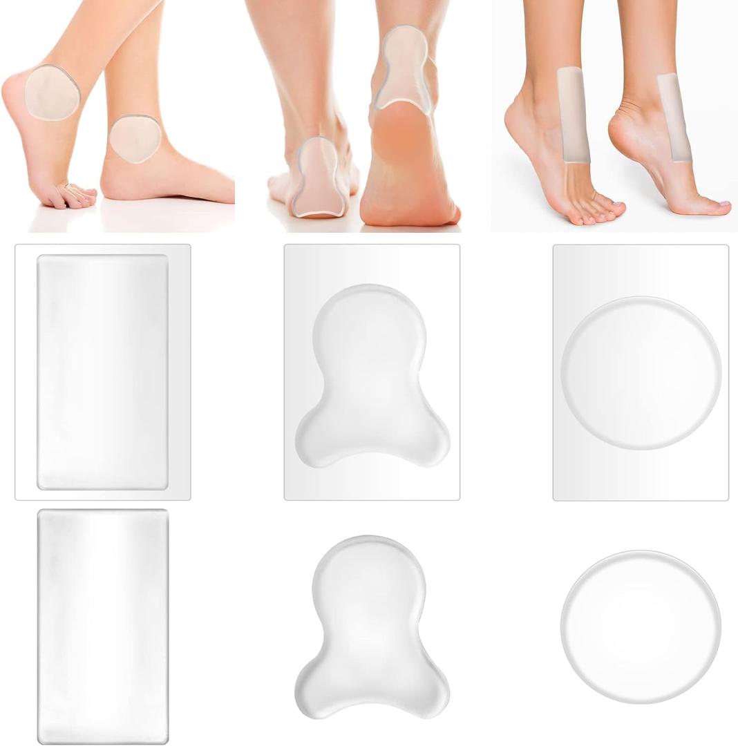 Mepase 6 Pcs Gel Ankle Pads Ankle Gel Discs Protector Brace Roller Skates Accessories for Men Women Boots Figure Ice Skating Hockey Inline Hiking Riding Ski Protection