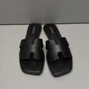Soda Knit Flat Sandal Black, Size 10