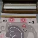 OlliBolli Safari Nursery Decor (3 Pack) - Jungle Baby Wall Decor For Nursery - Boho Safari Wall Art for Boys & Girls - Ready To Hang Design - Woodland Animal Banners (Pink)