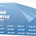 CALPALMY (2 Pack) 1/8" Thick Clear Large Acrylic Sheets - 24" x 48" Pre-Cut Plexiglass Sheets for Windows, Craft Projects, Signs, Display Cases, Sneeze Guard and More - Cut with Power Saw, Hand Tools