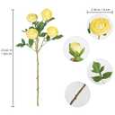Yellow Ranunculus Artificial Flowers,3PCS 18 Heads Realistic Fake Peonies Faux Silk Ranunculus Flowers with Stems for Centerpieces Arrangements Wedding Party Home Decoration(Yellow)
