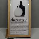 Framed Charcuterie Definition Poster Canvas Print Art Newspaper Style Wall Art Painting Pictures Wall Decor Trendy Art Print Decoration Living Room Kitchen. (Wood Framed,10L X19W)