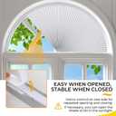 HOMEDEMO Arch Window Shade Blackout White, 48" X 24", No Drill, Half Moon Cellular Shades, Easy Installation Blinds, Half Circle Semicircular