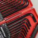 SEDY 32-Piece Hex Key Wrench Set, Metric and SAE Allen Wrenches (0.028-3/8 inch, 0.7-10 mm) L Shape Allen Keys, Chrome Vanadium Steelwith 2x Extension Handle