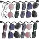 Sunglass Organizer Glasses Holder: Modern Metal Sunglass Holder Stand with Space Saving Design for Living Room/Bedroom (16inch, Black)