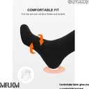 High Ankle Cotton Crew Casual Socks,Black Compression Athletic Socks For Men&Women,Fit Sports,Running,Trekking,Outdoor (Black)