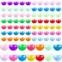 150 Pcs 1.77 Inch Gumball Vending Machine Capsule Clear-Colored Round Empty Capsules Plastic Containers DIY Craft Toy Supplies for Party Prizes Favors Easter Basket Stuffers