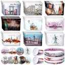 18 Set New York Souvenirs Gifts Bulk City Cosmetic Bag Nyc Makeup Mirrors Souvenirs from USA Women New York Makeup Bag Birthday Party Favors Trip Journey Gifts for Friend Sisters