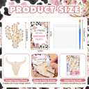 Saypacck 24 Pcs Cowgirl Party Favors Wooden Paint Craft Kits, 3.15 x 3.94 inches