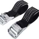KJE 1500 lbs 1" x 2' Tie Down Straps, 2 Pack Adjustable Lashing Straps Ratchet Straps Heavy Duty Ratchet Tie Down Straps Cargo Straps with Cam Buckle Suitable for Carrying Various Cargo or Luggage