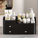 MIUOPUR Perfume Organizer for Men, Perfume Stand, Shelves for Perfumes, Organizador de Perfumes, Dresser Organizer Countertop, Mens Bedroom Essentials, Gifts for Men (Large, Black)