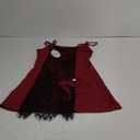 RSLOVE Women's Lingerie Sexy Nightgowns Lace Babydoll Chemise Strappy Sleepwear Sleep Dress Small, Burgundy