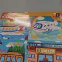 Zeoddler Wooden Puzzles for Toddlers, 8 Pack Vehicle Jigsaw Puzzles for Kids3-5, 9 Pieces Preschool Learning Activities, Learning & Educational Toys, Gift for Boys, Girls