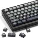 XVX PBT Keycaps-MOA Keycap, Custom Keyboard Keycaps 60 65 75 100 Percent, 5 Side Dye Sublimation, 132 Keys Keycap Set for Cherry Gateron MX Switches Keyboards, Gradient Gray