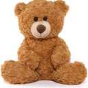 Tezituor Small Teddy Bear Stuffed Animals 18inch, Cute Teddy Bear Plush Toys for Kids Girl Boy, Christmas Bear Plushie Gift for Girlfriend Boyfriend Women Wife, Brown