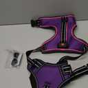 Light Up Dog Harness, No Pull LED Dog Harness with Handle, Rechargeable Lighted Safety Vest for Small Medium Large Dogs, Adjustable Soft Dog Lights for Night Walking (Purple-Pink) Large