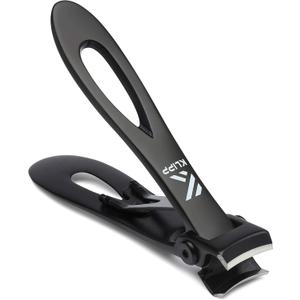 Toenail Clippers for Thick Toenails  KLIPP 15 mm Wide Jaw Thick Fingernail and Toenail Cutter with Curved Stainless-Steel Blades for Seniors  Podiatry Tool for Manicure Pedicure Toe Nail Care