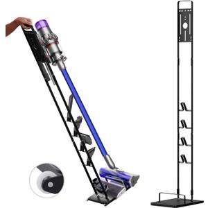 Foho Vacuum Stand Compatible for Dyson V15 V11 V10 V8 V7 V6 with Wheels,Metal Storage Bracket Stand Holder Compatible for Dyson Handheld Cordless Vacuum Cleaners & Accessories & Attachments