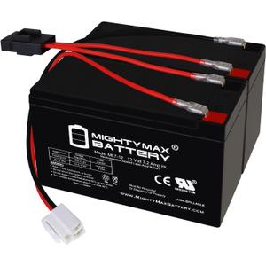 Mighty Max Battery Extended Range Drop in Replacement for 12v Razor Scooter Ride on Toy 7ah Battery kit and Harness
