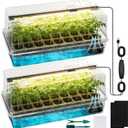 72 Cells Seed Starter Tray Self Watering, Seed Starter Kit with Grow Light, Full Spectrum with 5 Dimmable Brightness & Timer, Indoor Plant Grow Tray for Beginners & Seasoned Gardeners, Gardening Gifts