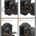 Goldenwarm Matte Black No-Function Dummy Door Knobs,Single-Side Door Knob Handles for Closet & French Doors, No-Turning Pull/Handle Function 2 Pieces