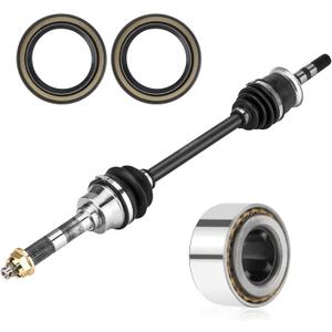 Youxmoto Rear Left/Right CV Axle & Wheel Bearing Kit Fit for Arctic Cat 400 2002-2004; Arctic Cat 500 4x4 (Auto TBX) 2003 2004, 4340 Chromoly Stee CV Axle Drive Shaft