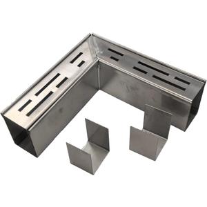 Pool Deck Drain Channel 90 Degree Angle with 2 Connectors for 2" Wide SXSJMY Pool Drains/Mini Water Drainage Channel/Non Deep Patio Drain