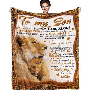 to My Son from Mom Blanket Birthday Gift - Gifts for Son Blanket - Birthday Gifts for Son Throw Blankets 60"X 50" - Gifts for Grown Son - Son Gifts from Mother - Graduation Gift Ideas