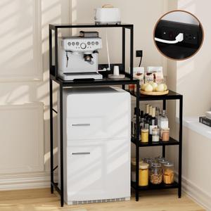 Mini Fridge and Microwave Stand Cabinet Shelf Organizer for Dorm