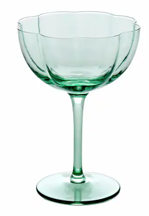 Tabletops Gallery 2 Piece Coupe Glass Set - Green, 2 pc