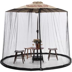 9/10 FT Mosquito Net for Patio Umbrella Outdoors Screen Polyester Hanging Tent(Mosquito Net Only)
