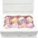 20pcs 8x5x2 Inch White Bakery Boxes Cookie Boxes with Window Treat Boxes Dessert boxes for Cookie,Pastry,Macaron,Donut,Muffins,Chocolate,Cupcake and Candy Gift Giving