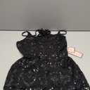 ABEHIK Women's Mini Black Dresses Sleeveless Short Prom Bodycon Cocktail Party Nightclub Dress Sexy Glitter Spaghetti Strap Summer Homecoming Dresses for Women 2024 Black, XS