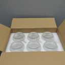 Qipecedm 6 PACK Premium Glass Coffee Mugs with Handle, 12 OZ Classic Vertical Stripes Glass Coffee Cups, Transparent Tea Cup for Hot/Cold Beverages, Glassware Set for Americano, Latte, Cappuccino