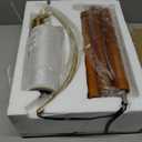 GSAFAVA 62.5" Wood Floor Lamp for Living Room Gold with Foot Switch Arc Standing Tall Lamps for Bedroom Mid Century Modern Corner Floor Lamps for Office Nursery Industrial Reading Light Room Lamp