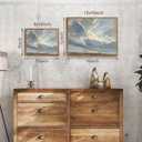 OIQArtOIQ Vintage Landscape Canvas Wall Art Framed Natural Scenery Painting Artwork Prints France Country Wilderness Farmhouse Decor Pictures Kitchen Bedroom Living Room Bathroom (8x10 in, Cloud)