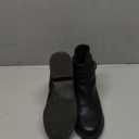 Athlefit Women's Ankle Boots Chunky Low Heel Fashion Round Toe Buckle leather Booties, Size 5.5