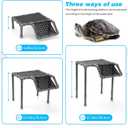 SKARUS Large Standing Turtle Basking Platform with Ramp(6.49"-15.16" H), 10.8" 8.6" Turtles Docks Aquatic Resting Area, DIY Turtle Tank Accessories for 2055 Gallon Tanks