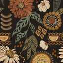 Simon&Siff Boho Floral Wallpaper Peel and Stick 17.3" x 80" | Sun Floral Retro Contact Paper Removable Self Adhesive Contact Paper, Renter Friendly for Cabinets, Furniture, DIY Decor