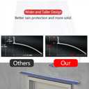 Door Rain Drip Guard, Door and Window Rain Guards House, 2.8 Inches Rain Deflector, Rain Drip Edge Diverter - 40 inches Long, Aluminum Silver 1pc