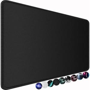 Large Gaming Mouse Pad, 31.5x15.7 inch Large Extended Computer Keyboard Mouse Mat, Water Resist Non-Slip Mousepad Rubber Base Long XXL Desk Mouse Pad for Work & Gaming, Office & Home, Black