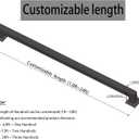 3FT Black Industrial Iron Hand Railing, Wall Support Handle for Indoor Stairs & Outdoor Decks, Non-Slip & Rust-Resistant