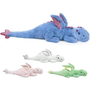 Giant Weighted Stuffed Animal 10Lbs 35.4", Heavy Soft Dragon Plush Toy, Blue Weighted Dragon Stuffed Animal for Kids and Adults, for Comfort and Relaxation