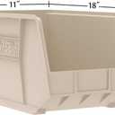 Akro-Mils 30260 AkroBins Plastic Storage Bins, Space-Saving Stackable Bins for Garage, Pantry, Craft Organization, 18" x 11" x 10", Green, 6-Pack