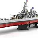 NUTCRACKER Battleship Bismarck Building Set for Adult, Large MOC Military World Missouri Battle Ship Model, Display Battleship Toy Building Set, Christmas Birthday Gift for Men Teens Boy (2228 Pieces)