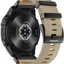 Bandletic Compatible with Garmin Instinct Watch Bands - 22mm Quick Fit Rugged Nylon Replacement Band for Fenix 8 E 47mm/7 6 Pro/5 Plus/Instinct 2 3 E 45mm/Forerunner 970 965/Approach S70 S62/Epix Pro (Khaki)