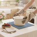 homing Faux Cotton Linen Placemats Set of 6, Cloth Washable Farmhouse Dining Table Mats for Indoors & Outdoors, Easy to Clean, Denim Blue, 13 x 19 Inch
