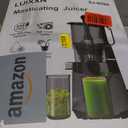 EanOruus Cold Press Juicer, 5.8" Wide Feed Chute Juice Extractor Machine with 400W, High Juice Yield, Slow Masticating Juicer for Whole Vegetables & Fruits, Dark Grey